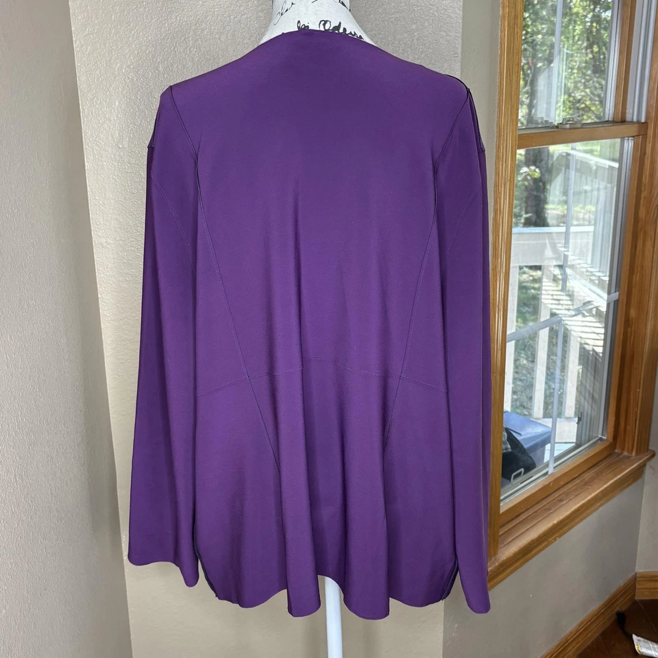 Jaqueta Chico's Feminina 4 20/22 Roxa Viajantes Frente Aberta Blazer Forrado Elástico - Imagem 4 de 4