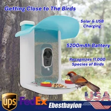 Outdoor Smart Bird Feeder Solar Wifi Smart Bird House W/ AI Camera Live View