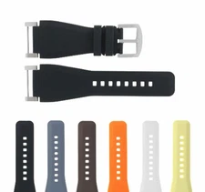 24MM FOR SUUNTO CORE REPLACEMENT SILICONE RUBBER WATCH BAND STRAP + STEEL ADAPTE