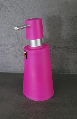 Distributeur De Savon Spirella Move Frosty Pink. Forme Asymétrique. - Photo 1/4