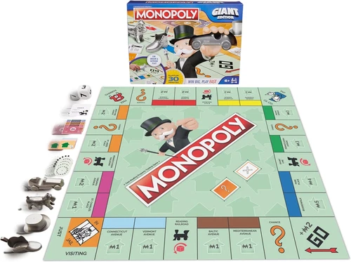 Spin Master Games, Monopoly Giant Edition, Gioco da Tavolo Classico per Famiglie da Interno 