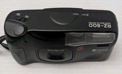 RICOHフィルムカメラRZ−800 Ricoh RZ-800 DATE 35mm Film Point & Shoot Camera Works Battery Not