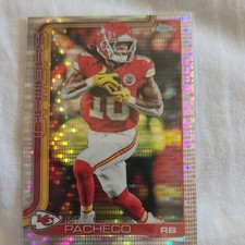 2025 Topps Chrome Isiah Pacheco #149 Kansas City Chiefs Parallel NFL