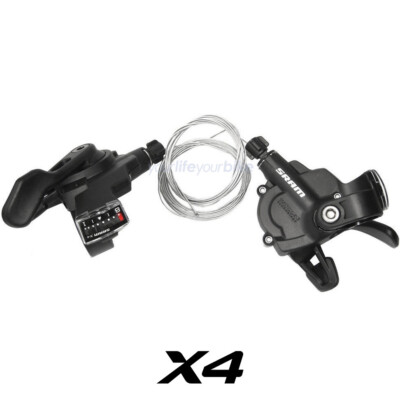 SRAM X4 SCHALTHEBEL SATZ 3x8 GANG 1:1 SCHALTUNG FAHRRAD TRIGGER SET MOUNTAINBIKE