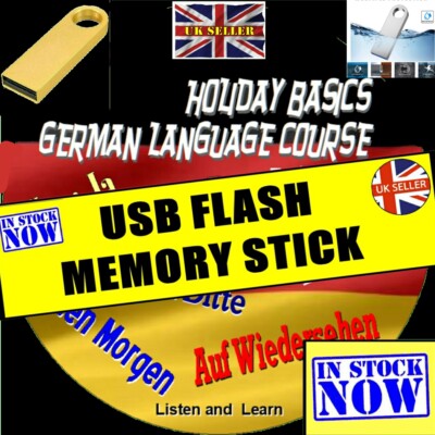 Learn GERMAN Holiday Basics EASY Listen Learn Language Audio Course USB DRIVE