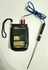 Hioki 3412 Temperature HiTester Thermometer Celsius w/ Probe & Soft Case TESTED