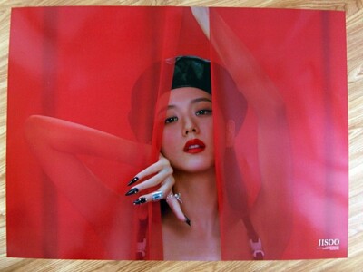 JISOO (BLACKPINK) - ME (2 SIDED) RED [ORIGINAL POSTER] K-POP BLACK