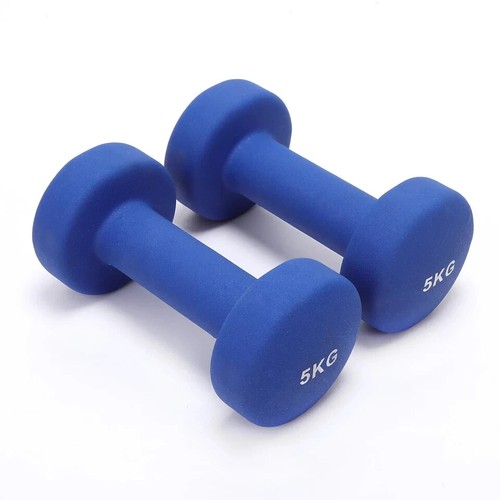 Neoprene Dumbbells 5KG x 2 Weights Iron Hand Aerobic Workout Fitness Gym Blue - 第 10/17 張圖片