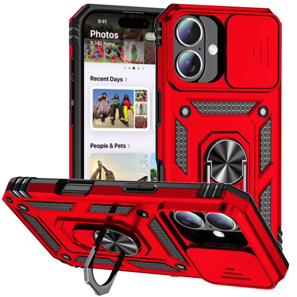 For iPhone 16Pro Max 16Plus Heavy Duty Case with Screen Protector & Camera Cover