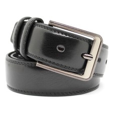 Cintura Lucida Cinta Uomo in Vera Pelle Cuoio Casual Classica Accorciabile