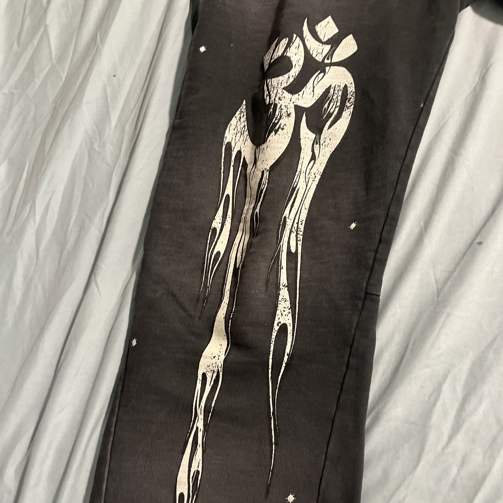 Hellstar Studios Racer Flare Black Sweatpants Aut… - image 6