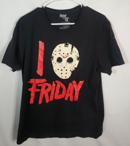 Jason Vorhees T-shirt Men's Size Large Friday The 13th, Mask  - Picture 1 of 7