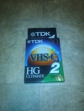 TDK VHS-C HG Ultimate TC-30 2 Pack Blank Videocassettes Tapes NEW