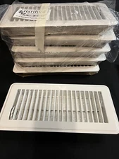 Hartford Ventilation Heavy Duty Floor Registers 4" X 10", White (6 Pack)