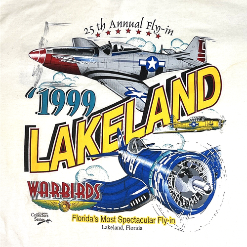 Air Show Polo Shirt 1999 Lakeland Florida 25th Annual Fly In Warbirds