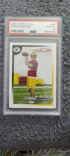 2005 topps total aaron rodgers psa 10