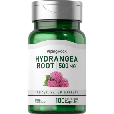 Hydrangea Root | 500mg | 100 Capsules | Non-GMO, Gluten Free | by Piping Rock