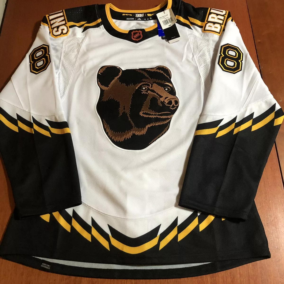 Adidas Brad Marchand Boston Bruins Pooh Bear Reverse Retro NHL Jersey White  46