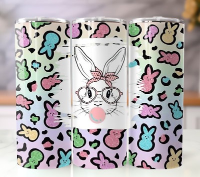 20oz Stainless Steel Tumbler - Easter Theme - Bunny Rabbit Peeps