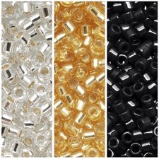 Set of 3 Colors, 21GM, Miyuki Delica Seed Beads Size 11/0, DB041, DB042, DB010