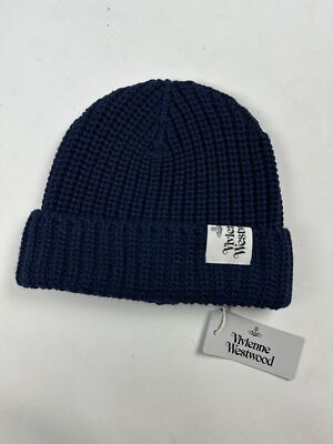 Vivienne Westwood ニットキャップ　ネイビー NWT! Vivienne Westwood Navy Blue Classic Wool Beanie Hat | eBay
