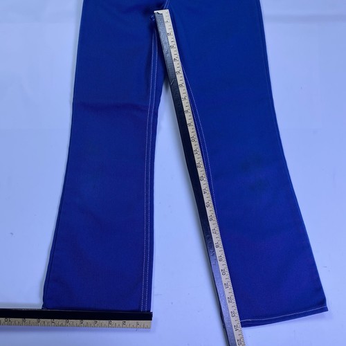 Vtg Levis Youth 22x24 Big E Bell Bottom Flared Bootcut Blue Twill Pants 60s 70s - Picture 2 of 24