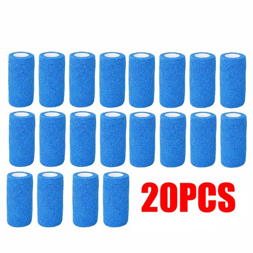 20 Rolls 10cm Cohesive Elastic Bandage Adhesive Wrist Ankle Gauze Tape Vet Wrap - Picture 21 of 21