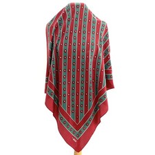 Rielo Silk Scarf - Geometric Pattern - Made in Italy - 34"x32" - Luxurious #a23