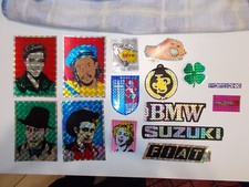 ADESIVI STICKERS VINTAGE ANNI 80 PRISMATICI LOTTO OTTIMI