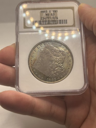 1883-O Morgan Silver Dollar $1 NGC MS63 EOR Color Toned! Very Rare*** - Picture 4 of 11