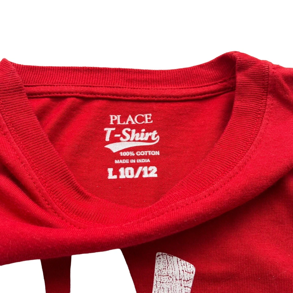 The Children’s Place Boy’s Size Large Red Cotton King Crab White Graphic T-Shirt - Image 4 of 4