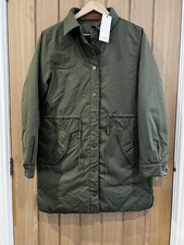 Ladies Oui Duffle Coat Khaki Size 8(xs) Genuine Rrp £299 Brand New #r