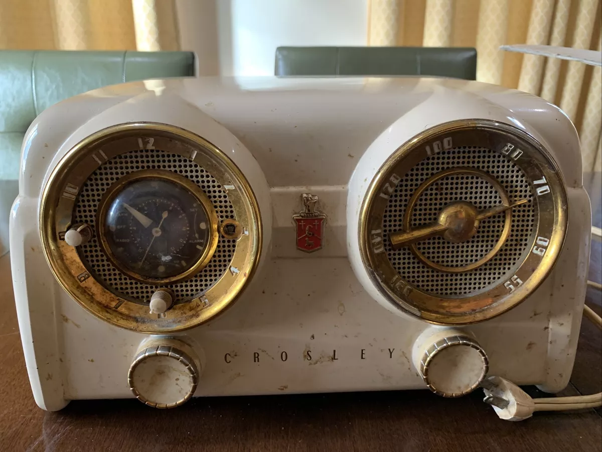 Vintage Crosley D-25 1950's Dashboard Radio/Clock Radio | eBay