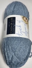 LION BRAND Yarn-TOUCH OF ALPACA 1pk. DUSTY BLUE .I COMBINE SHIP, Read details.