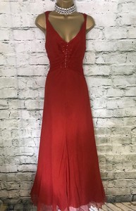 burnt orange evening dress