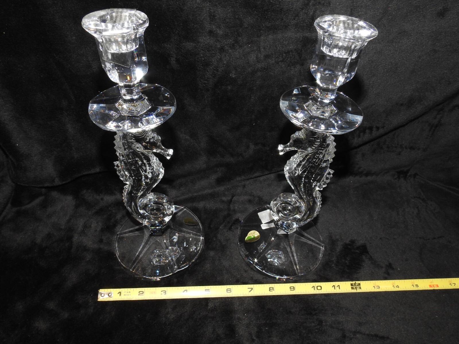 Waterford Lead Crystal Seahorse Candlestick Holder 11.5” Tall eBay