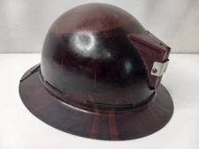 Vintage MSA Skullgard Hardhat Type K Brown Miner Full Brim Fiberglass Safety