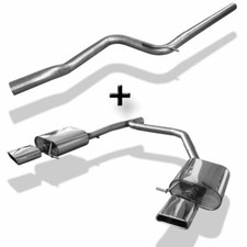 FOX Duplex Racinganlage ab Kat. Skoda Octavia 5E 1.8l TSI je 1x145x65mm Trapez