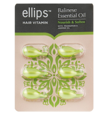 Ellips Hair Vitamin Nourish & Soften Frangipani and Jasmine Oil 6 x 1 ml