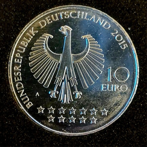10 Euro BRD 2015 - 200. Geburtstag Otto von Bismarck - teilvergoldet - Bild 2 von 2