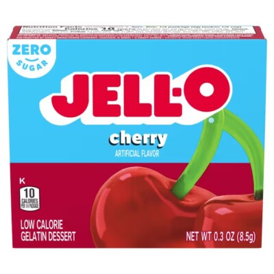 Jell-O Gelatine Dessert zuckerfrei, Kirsche - 8,5g