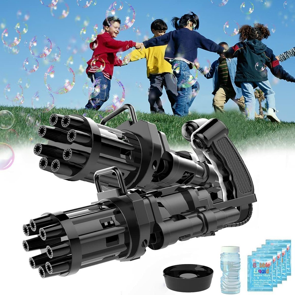 2x Gatling Bubble Gun Machine Toy Automatic Bubble Maker 2 p