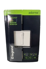 LEGRAND ADORNE WHISPER SWITCH INTERRUPTOR -15A- WHITE FINISH - ASWR1532W4