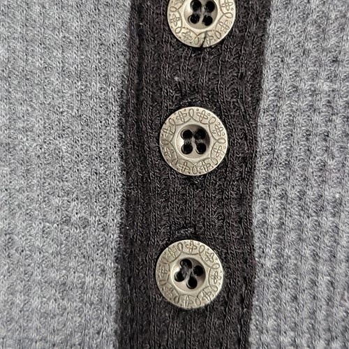 Top térmico de 4 botones con lentejuelas/cuentas rosa MIss Me gris medio para mujer - Imagen 5 de 9