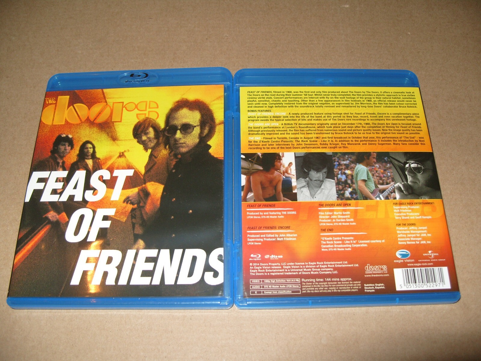 The Doors  Feast Of Friends 2014 Blu-ray New (Not Sealed) (D7)