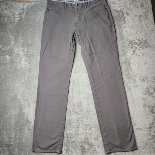 Peter Millar Pants Crown Vintage Canvas Mens 36x34 Gray 5-Pocket Chino ...