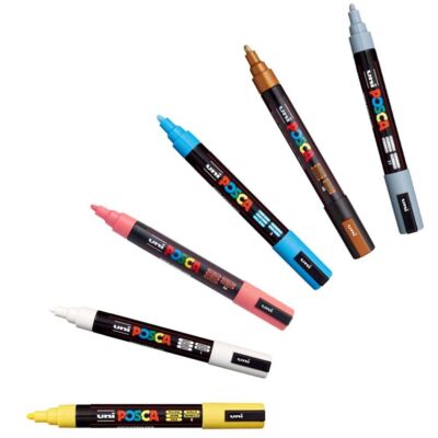 Uni POSCA PC-5M 2.5mm Bullet Tip Art & Craft Paint Colour Marker Pens You Pick