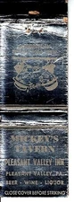 Mickey's Tavern Pleasant Valley Inn Pennsylvania PA Old Matchcover