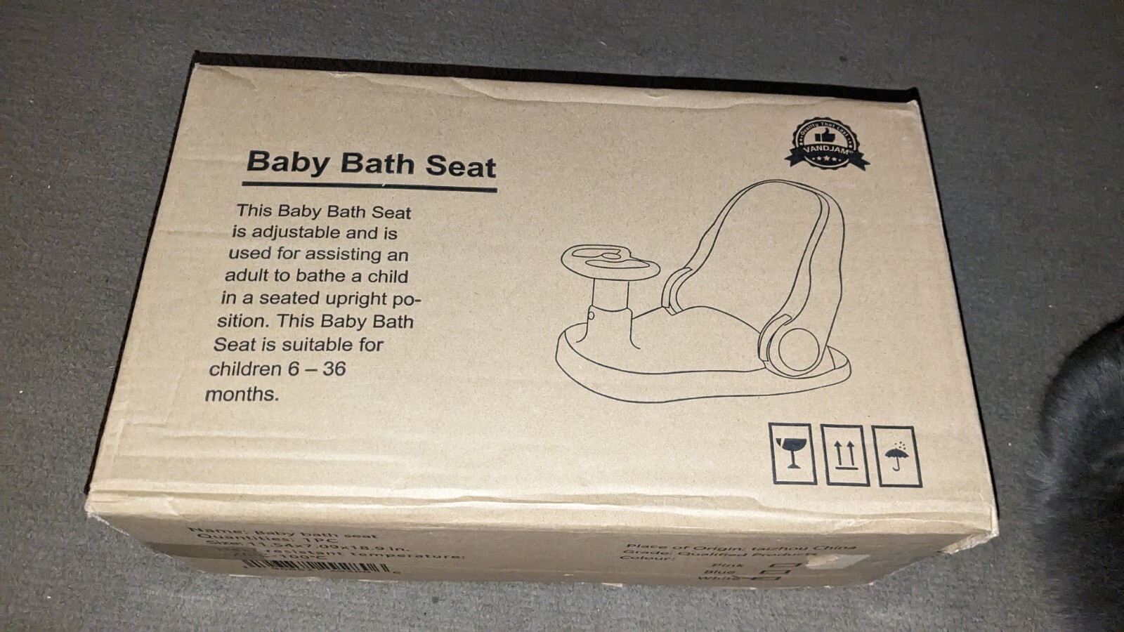 VANDJAM Baby Bath Seat White
