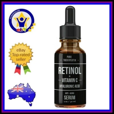 Retinol + Vitamin C & Hyaluronic Acid Anti-Aging Fine Lines Wrinkles Serum